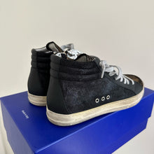 Load image into Gallery viewer, P448 Metallic Skate High Top Lace Up Sneakers Black/Gold 37
