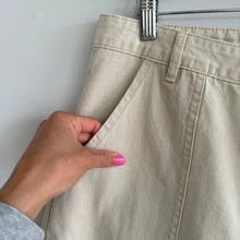 Load image into Gallery viewer, Solai The Label Cotton High Rise Wide Leg Pants Cream L
