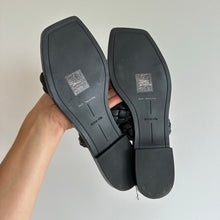 Load image into Gallery viewer, Dolce Vita Double Braided Strap Square Toe Sandals Black 9
