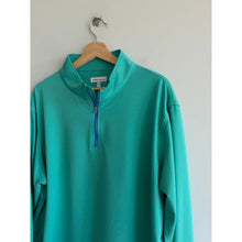 Load image into Gallery viewer, Peter Millar Lily Pad Perth Melange Performance Quarter-Zip Sweatshirt Green XXL
