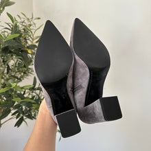 Load image into Gallery viewer, Marc Fisher Jayla Block Heel Suede Pointed-Toe Bootie Gray 8.5
