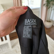 Load image into Gallery viewer, BASIX Black Label V-Neck Fit Flare Tulle Gown Black Silver
