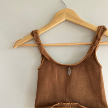 Load image into Gallery viewer, Free People Movement Happiness Runs Ribbed Cropped Tank Brown XS/S
