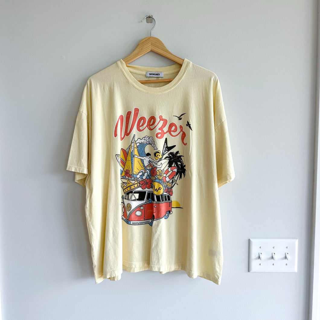 DAYDREAMER Weezer Graphic Short Sleeve T-Shirt Yellow OS