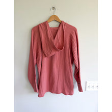 Load image into Gallery viewer, Lou &amp; Grey Gauze Cotton Long Sleeve Pullover Hoodie Pink XS
