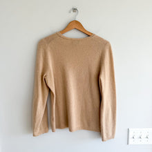 Load image into Gallery viewer, Charter Club 100% Cashmere Crew Neck Pullover Sweater Tan L
