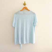 Load image into Gallery viewer, NWT INC International Concepts Ruched Side Short Sleeve T-Shirt Blue 1X

