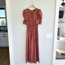 Load image into Gallery viewer, Current Air x Anthropologie Castille Wide Leg Jacquard Floral Jumpsuit Pink XS
