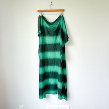 Load image into Gallery viewer, Kujten Scarf Daizy Feather Extra Large Cashmere Scarf Reef Green
