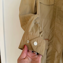 Load image into Gallery viewer, Belstaff Zip Up Utility Long Waxed Field Jacket British Khaki
