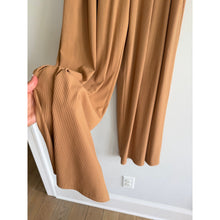 Load image into Gallery viewer, Three Bird Nest Ribbed High Rise Wide Leg Pants Khaki Brown M
