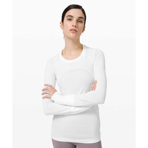 Lululemon Swiftly Tech Long Sleeve 2.0 Running Activewear Top White 8