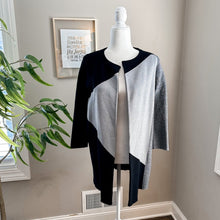 Load image into Gallery viewer, Ann Taylor Colorblock Open Sweater Coat Jacket
