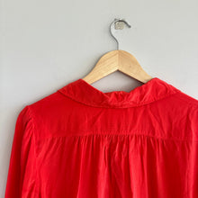 Load image into Gallery viewer, J. Crew Silk Button Up Long Sleeve Shirt Red 4
