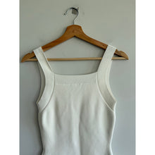 Load image into Gallery viewer, Reiss Dani Sweetheart Pullover Wide Strap Stretch Ribbed Tank Top White M
