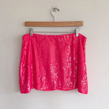 Load image into Gallery viewer, Alice + Olivia Rubi Sequin Embellished Micro Skirt Wild Pink 12 NWT
