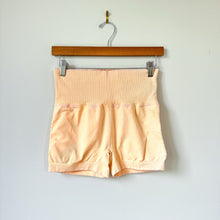 Load image into Gallery viewer, Free People Karma Running Pull On High Rise Activewear Shorts Orange
