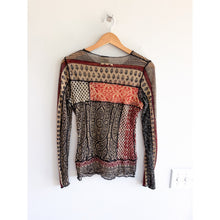 Load image into Gallery viewer, Rare Vintage Jean Paul Gaultier Maille Classique Patchwork Mesh Top Brown L
