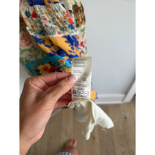Load image into Gallery viewer, Anthropologie Somerset Floral Patchwork Long Sleeve Chiffon Maxi Dress Blue M
