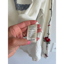 Load image into Gallery viewer, We The Free Lilith Floral Embroidered Sleeve Casual Oversized T-Shirt White S
