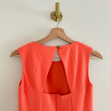 Load image into Gallery viewer, Shoshanna Allie Fit and Flare Cut-Out Back Sheath Dress Orange 4
