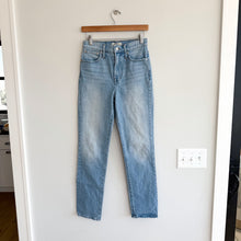 Load image into Gallery viewer, Madewell The Perfect Vintage Full-Length Denim High Rise Straight Jeans Blue 26
