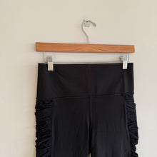 Load image into Gallery viewer, Athleta Salutation Stash Ruched Mesh High Tight Leggings Black M
