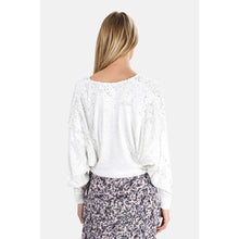 Load image into Gallery viewer, IRO Around Embellished Sequin Oversized V-Neck Dolman Sleeve Blouse White 34
