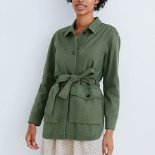 Load image into Gallery viewer, Madewell Military Button Front Jacket in Green $148
