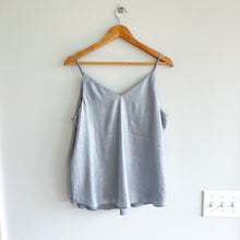 Load image into Gallery viewer, Express Cami Strap V-Neck Tank Silver L NWT
