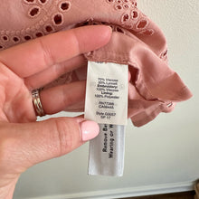 Load image into Gallery viewer, Madewell Eyelet Off The Shoulder Scalloped Hem Dress Pink 2
