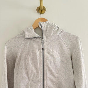 Lululemon Scuba Zip Up Hoodie III Heathered White