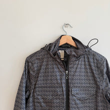 Load image into Gallery viewer, Rain Couture Amsterdam Waterproof Stretchable Hooded Bomber Jacket Gray L
