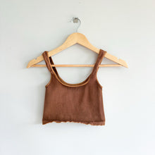 Load image into Gallery viewer, Free People Movement Happiness Runs Ribbed Cropped Tank Brown XS/S
