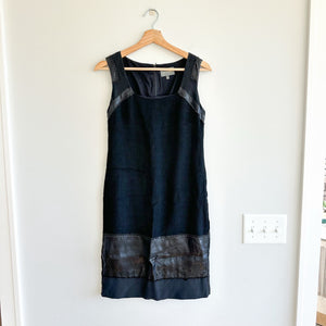 Zac Posen Square Neck Sleeveless Mini Sheath Dress Black 0