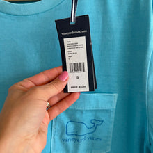 Load image into Gallery viewer, Vineyard Vines Vintage Whale Graphic Print Pocket T-Shirt Bora Blue S NWT
