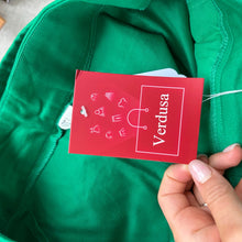Load image into Gallery viewer, Verdusa High Rise Belted Pleated Paper Bag Shorts Green L NWT
