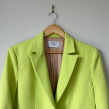 Load image into Gallery viewer, Seven Lab Single-Breasted Rhinestone Skull Notch Lapel Blazer Neon Green XL
