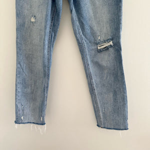 Kut From The Kloth High Rise Distressed Button Fly Jeans Blue 0