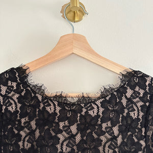 Diane Von Furtenberg Colleen 3/4 Sleeve Lace Mini Dress Black 4