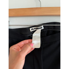 Load image into Gallery viewer, Jil Sander Vintage Wool Blend High Rise Wide Leg Trouser Pant Black 42
