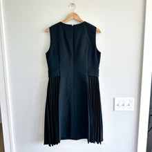 Load image into Gallery viewer, Lafayette 148 New York Wool Sleeveless Pleated Mini Shift Dress Black 10 NWT
