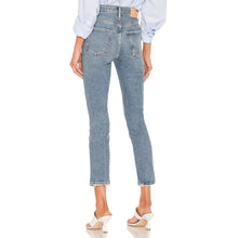 Load image into Gallery viewer, Citizens Of Humanity Jolene High Rise Button-Fly Cropped Straight Jeans Blue 26
