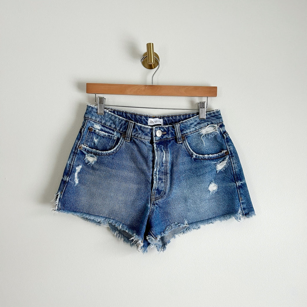 Zara Cut-Off Distressed Shorts 6