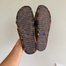 Load image into Gallery viewer, Rothy's Weekend Slide Crossing Strap Round Toe Flat Sandals Olive Green 9 NEW
