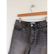 Load image into Gallery viewer, Pistola Kaylee Loose Denim Raw Hem High Rise Bermuda Shorts Black 31
