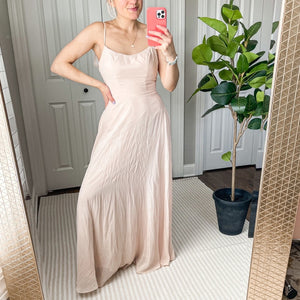 MORILEE Madeline Gardner Scoop Neck Chiffon Bridesmaid Dress in Blush Pink 2