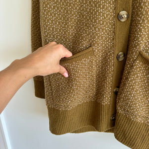Madewell Bird's Eye Maysfield Cardigan Sweater in Coziest Yarn XXS