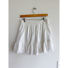 Load image into Gallery viewer, Madewell Rosalie Tie Strap Top Embroidered Smock Waist Mini Skirt Set White M
