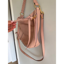 Load image into Gallery viewer, Aimee Kestenberg Zen Pebble Leather With Crossbody Strap Hobo Bag Pink
